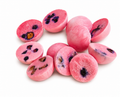 Freeze dry strawberry ice cream without sugar with blueberries