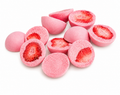 Freeze dry crunchy strawberry ice cream without sugar with strawberry
